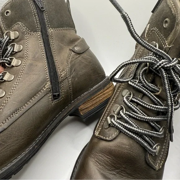 Taos Ringer Boots Women’s Size 6-6.5 Leather Combat Hiking Outdoors Lined - Picture 9 of 12